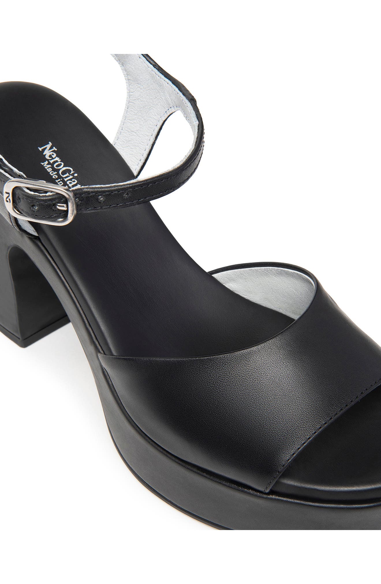 NeroGiardini Ankle Strap Platform Sandal, Alternate, color, 