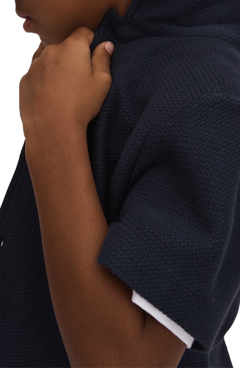 Reiss Kids' Gerrard Sr. Short Sleeve Cotton Button-Up Shirt, Alternate, color,