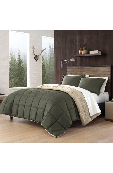 Sherwood Reversible Faux Shearling King Comforter Set