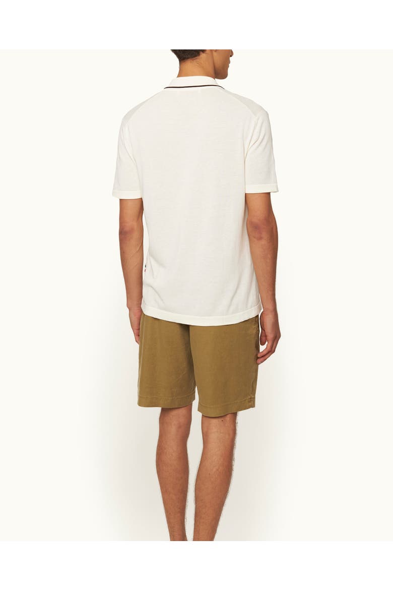 Keeling Tailored-Fit Polo Shirt, Alternate, color, White Sand/Black