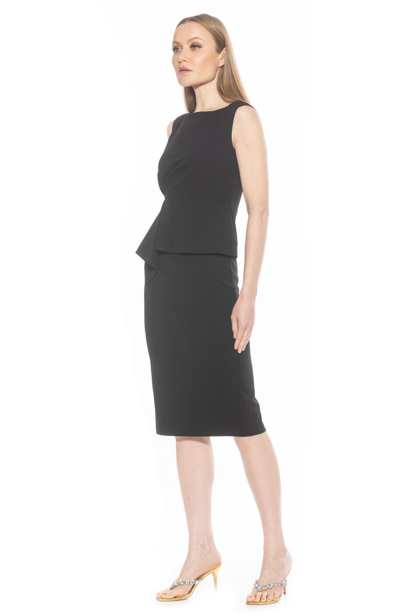 Alexia Admor Amora Boat Neck Sleeveless Sheath Dress, Alternate, color, Black