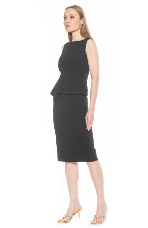 Alexia Admor Amora Boat Neck Sleeveless Sheath Dress In Black