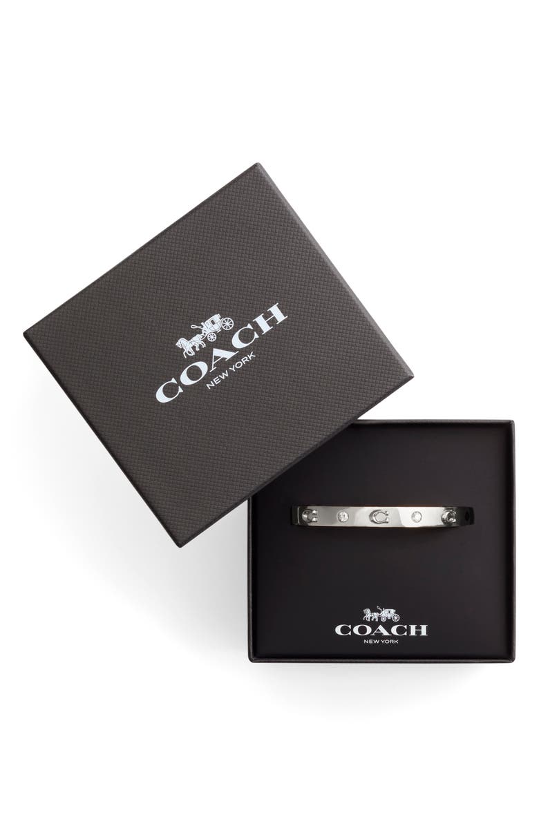 COACH C Bangle, Alternate, color, Rhodium