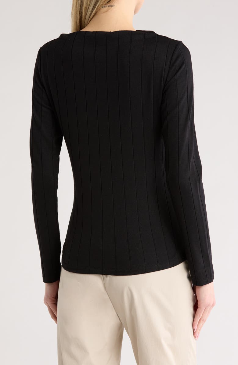 rag & bone Marie Wide Ribbed Long Sleeve Top, Alternate, color, 
