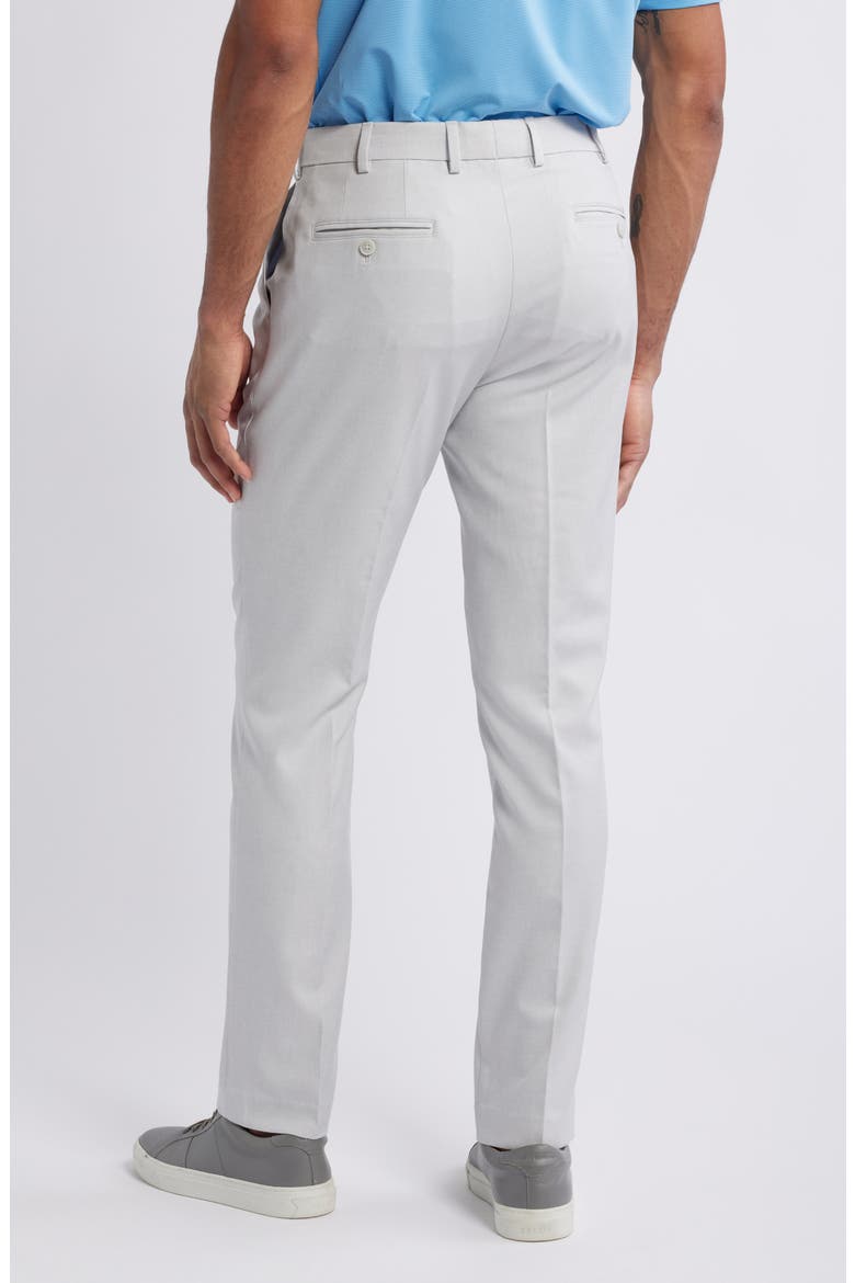 Mèlange Flat Front Dress Pants, Alternate, color, BRITISH GREY