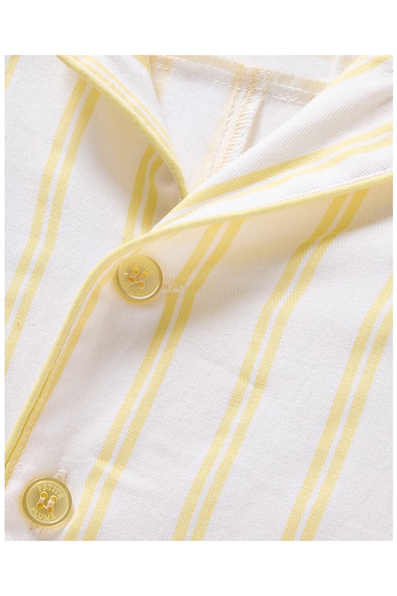 Sunny Stripe Two-Piece Short Pajamas, Alternate, color, YELLOW