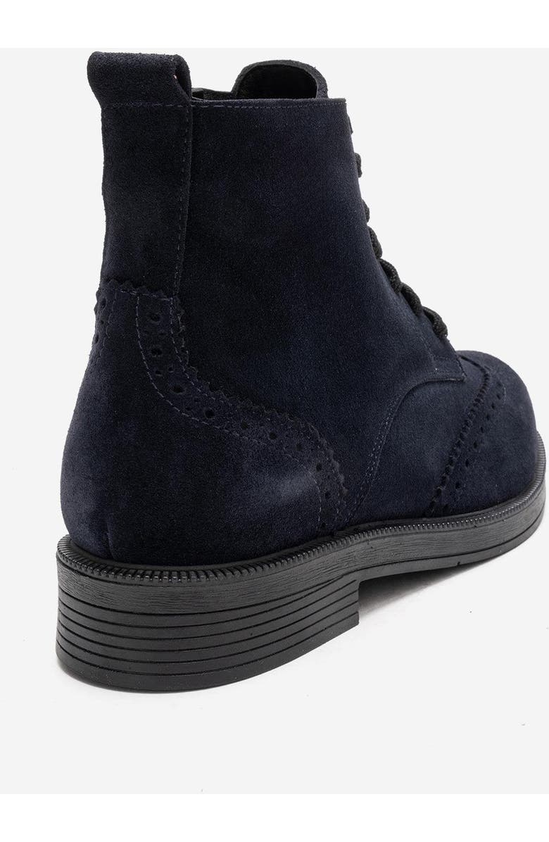 Forever & Always Shoes Nelvy Leather Boot, Alternate, color, Navy Suede