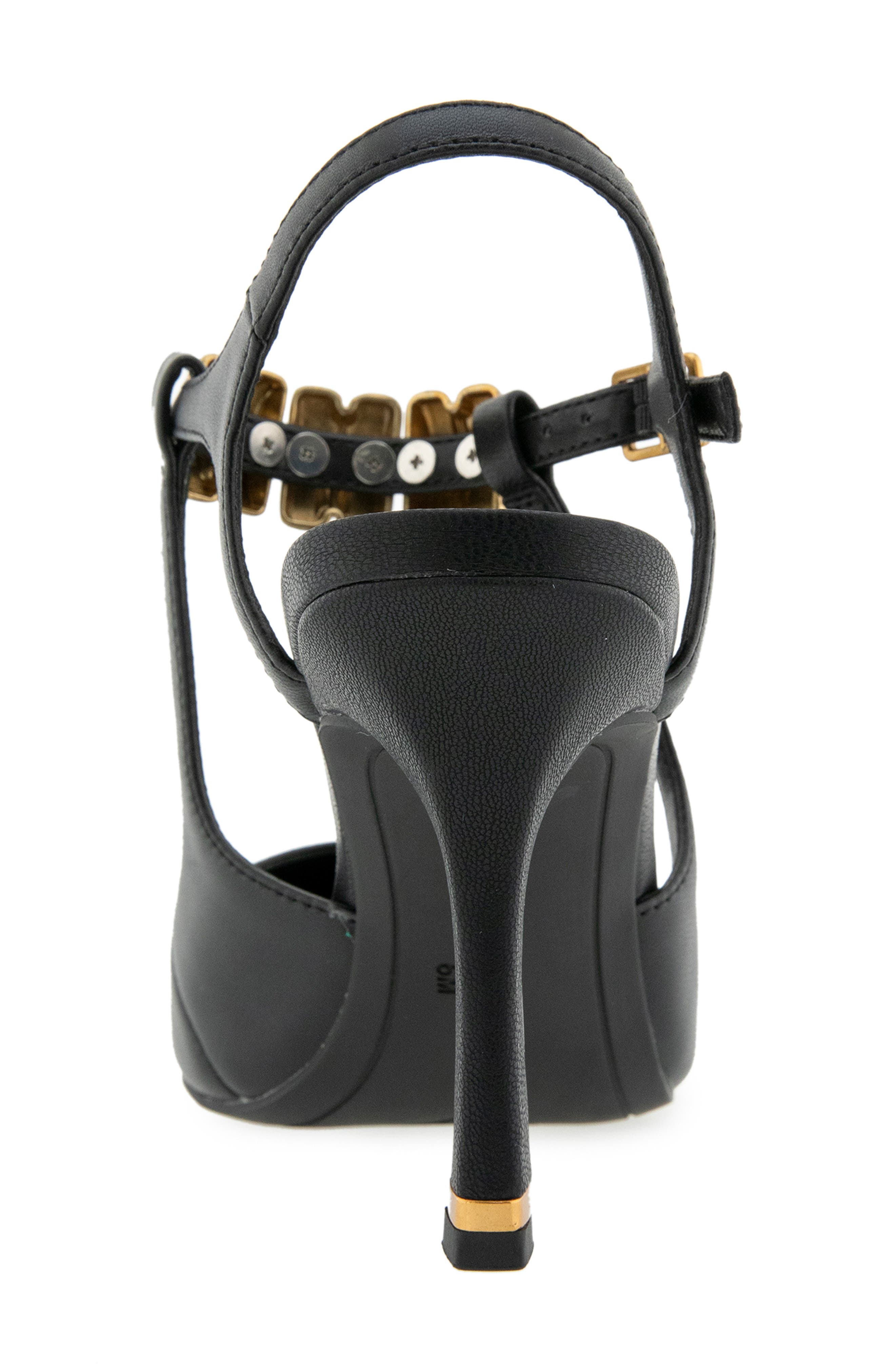 Kenneth Cole Romi Ankle Strap Pointed Toe Pump, Alternate, color, Black Leather