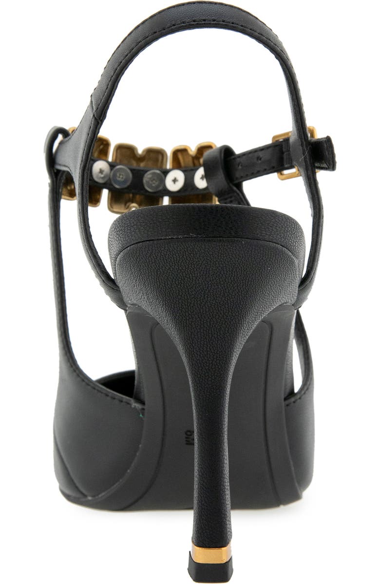 Kenneth Cole Romi Ankle Strap Pointed Toe Pump, Alternate, color, Black Leather