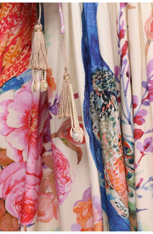 Holichic Floral Cotton Maxi Dress In Pink
