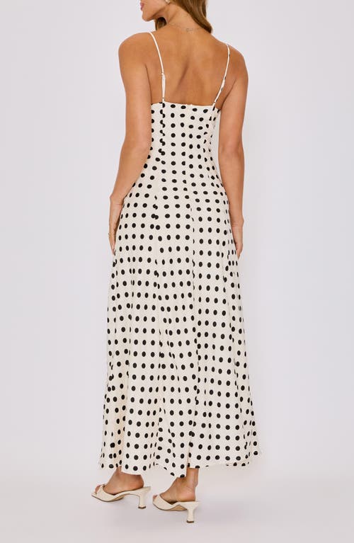 Vici Collection Paulina Polka Dot Maxi Dress In White