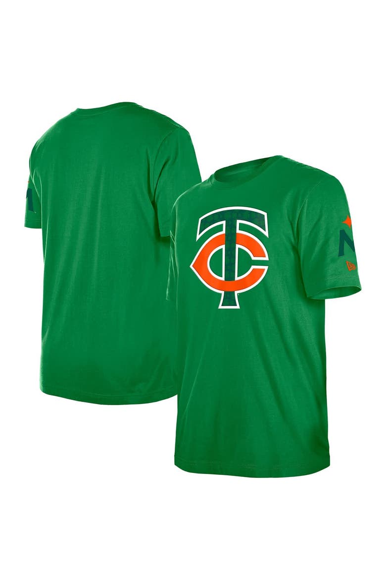 Men's New Era  Kelly Green Minnesota Twins St. Patrick's Day Shamrock Fill T-Shirt, Main, color, Kelly Green