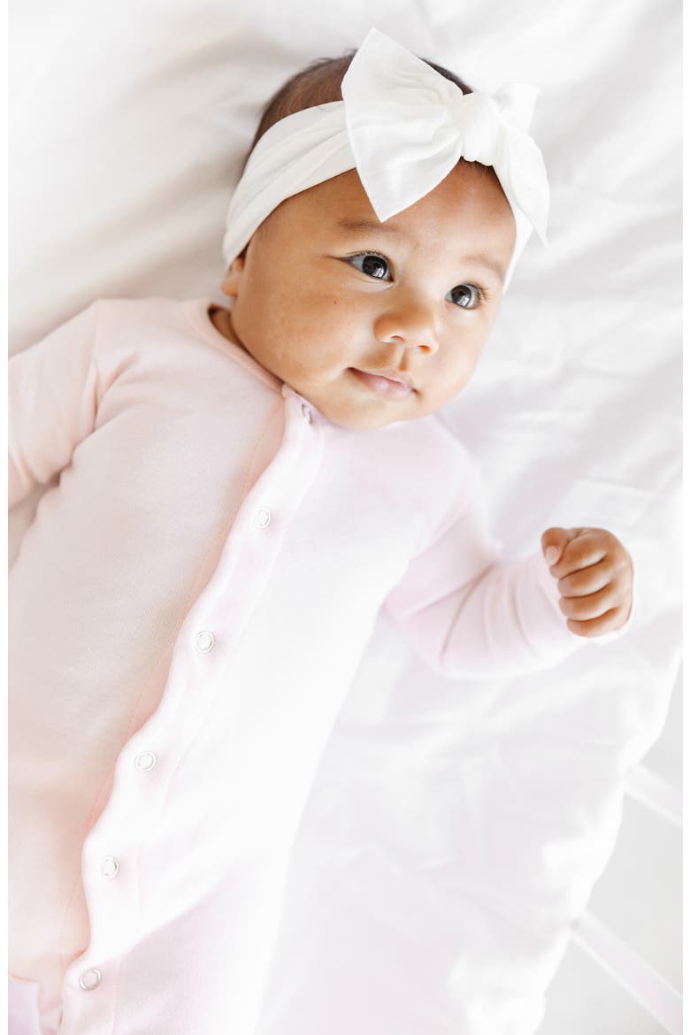 Knotted Bow Headband, Alternate, color, WHITE