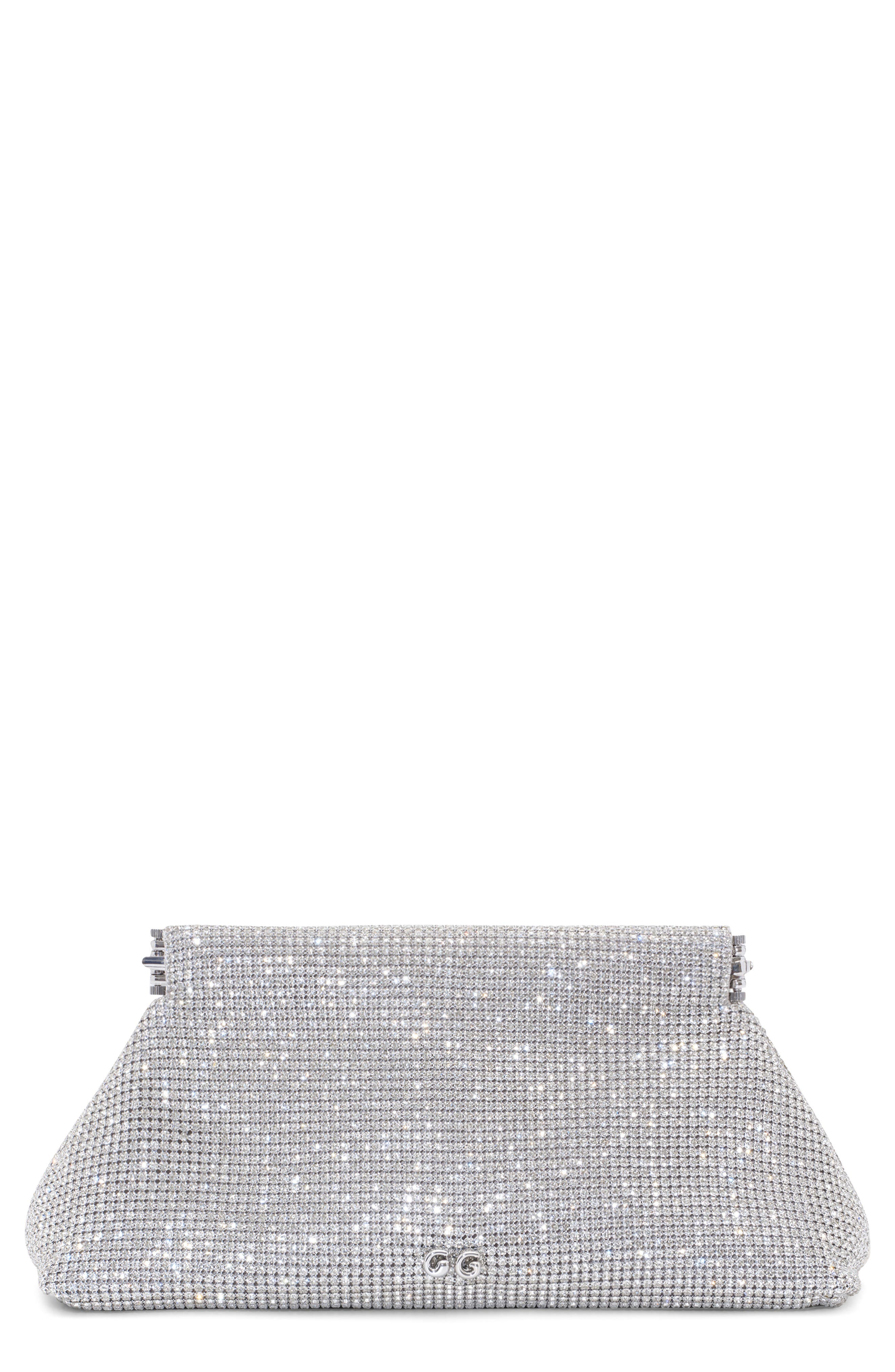 Cult Gaia Mini Lillia Woven Raffia Clutch, Main, color, Clear