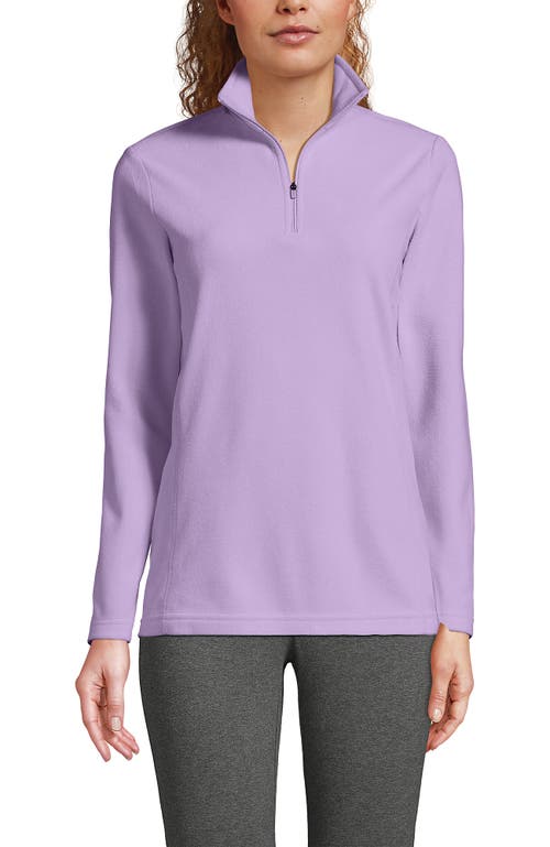 Lands' End Anyweather Fleece Quarter Zip Pullover In Purple