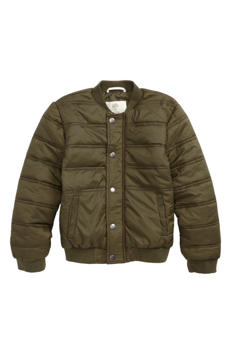 Tucker + Tate Quilted Nylon Bomber Jacket, Main, color, 