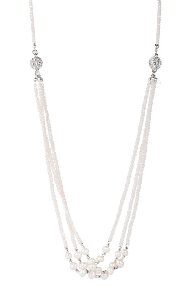 Convertible Crystal Beads & Pearls Necklace, Main, color, BLUSH