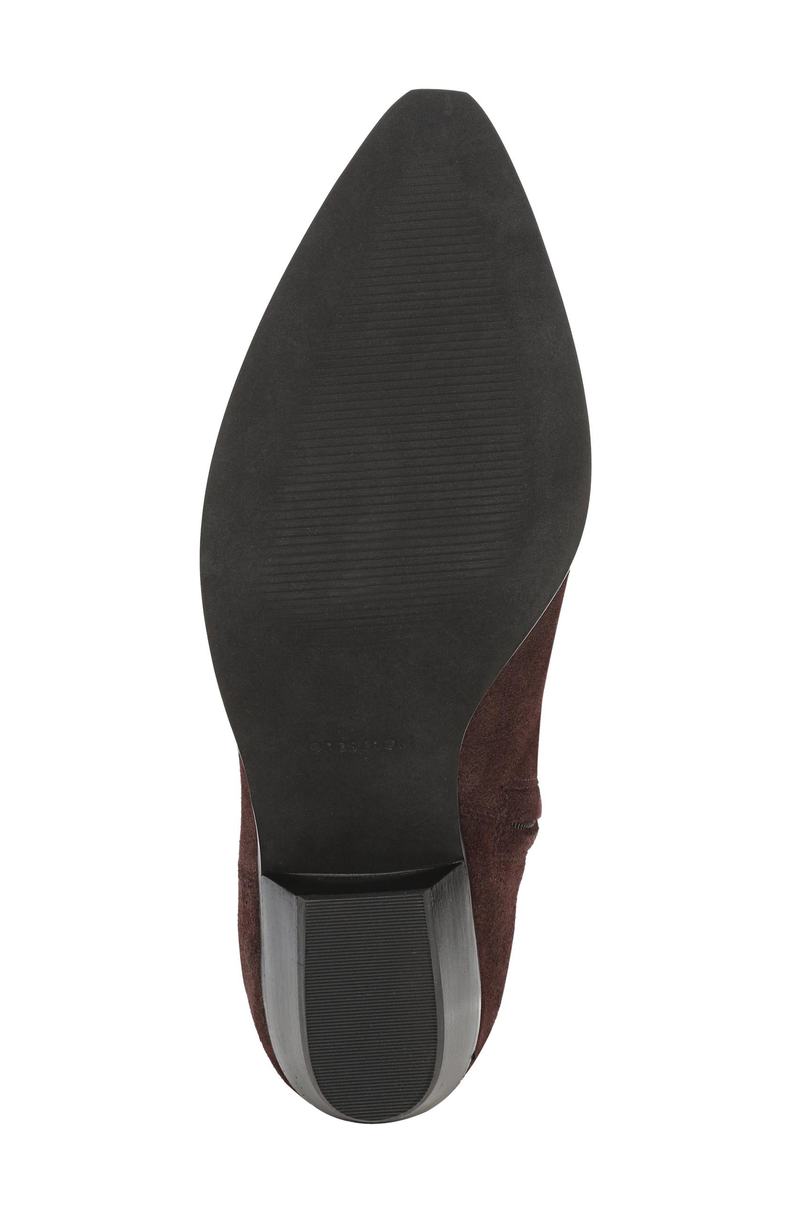 Georgia Croc Embossed Leather Boot, Alternate, color, BROWN CHICORY