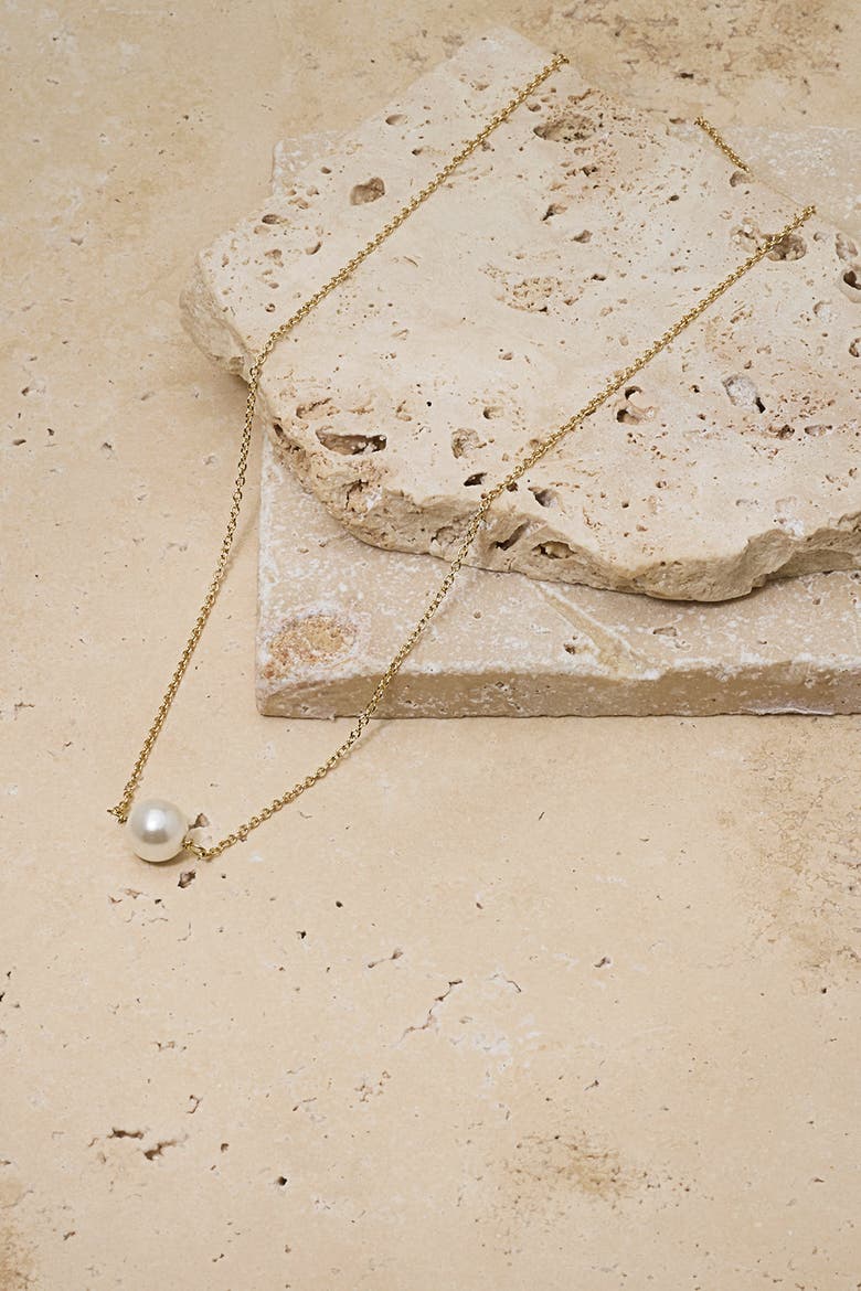 Callie Pearl Pendant, Alternate, color, Gold