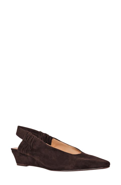 Odeya Slingback Pointed Toe Wedge Pump