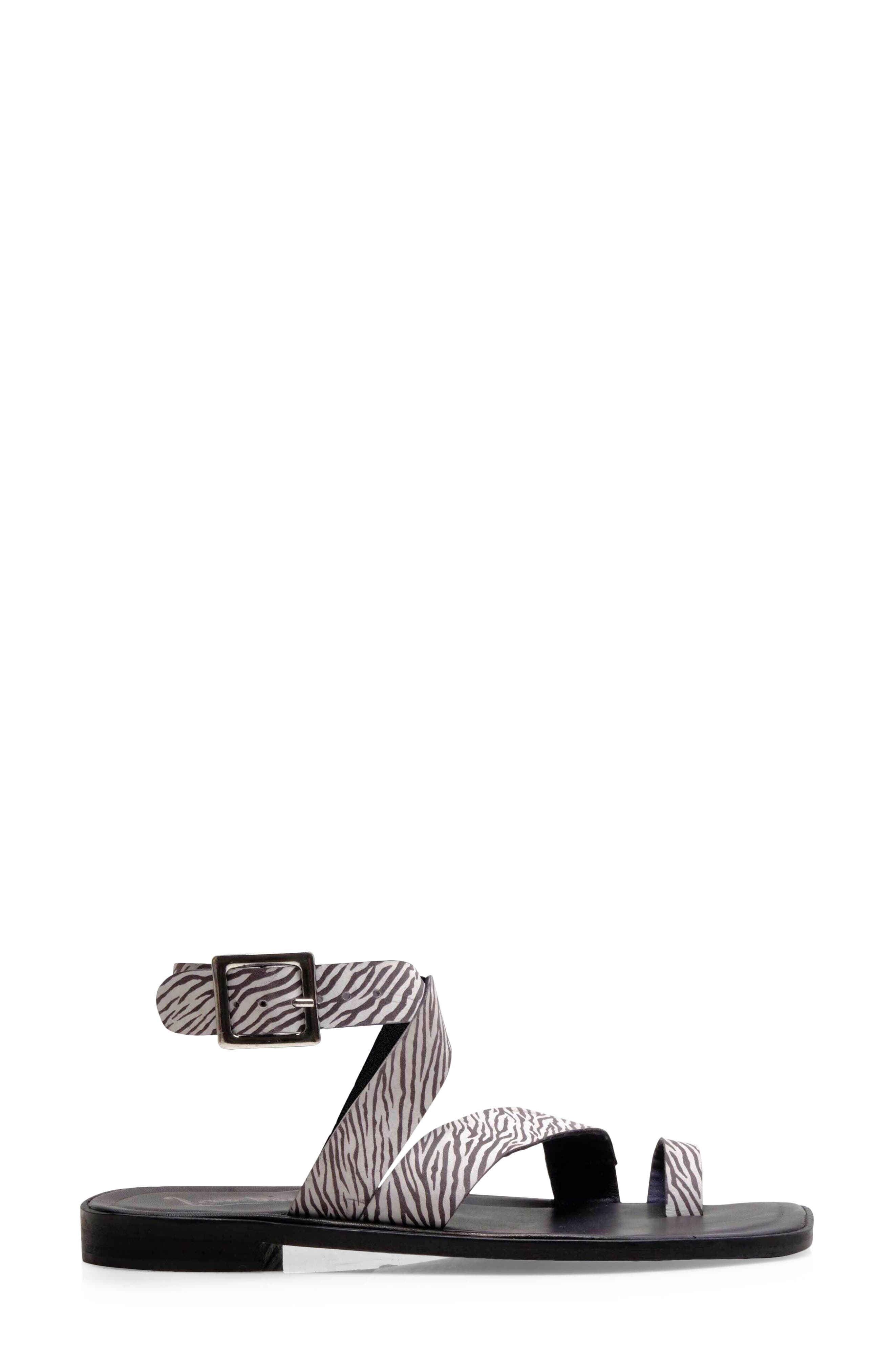 Romeo Wrap Sandal, Alternate, color, ZEBRA
