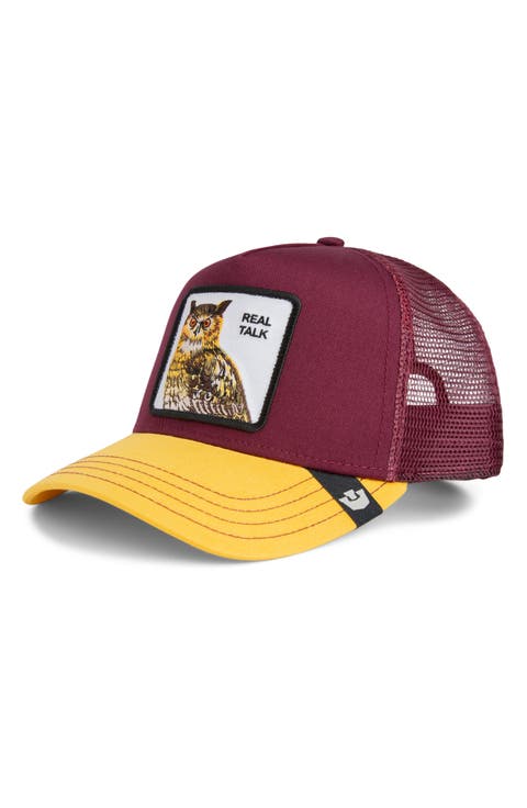 Real Talk Owl Patch Snapback Trucker Hat