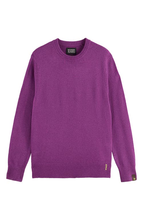 Scotch & Soda Soft Knit Crewneck Sweater In Purple