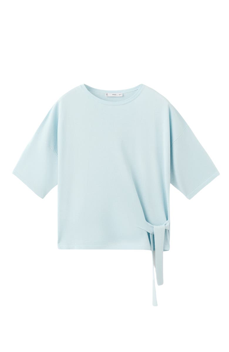 MANGO Bow Short Sleeve Sweater, Alternate, color,