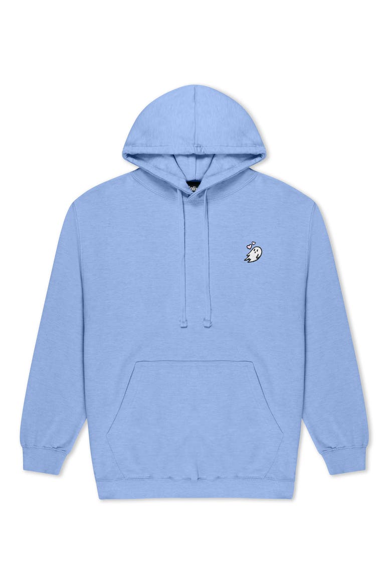 Womens Heartly Ghost Midweight Hooded Sweatshirt, Main, color, Blue