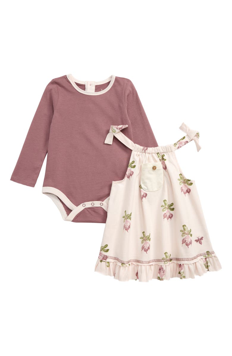 Burt's Bees Baby Beets Dress & Bodysuit Set, Main, color, 