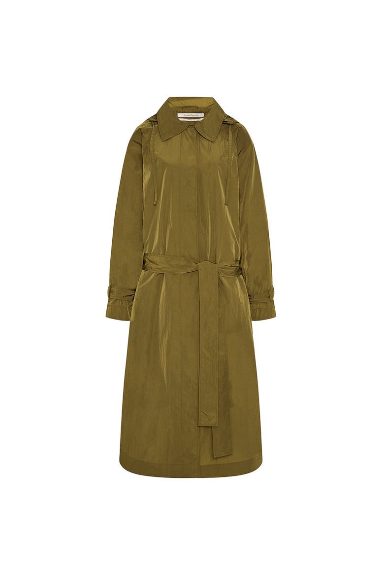 Recycled Nylon Trench, Alternate, color, Olive