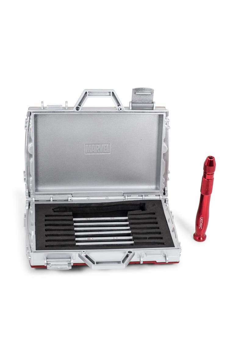 Marvel Iron Man 2 Replica Briefcase 7-Piece Screwdriver Set Tool Kit, Alternate, color, Red