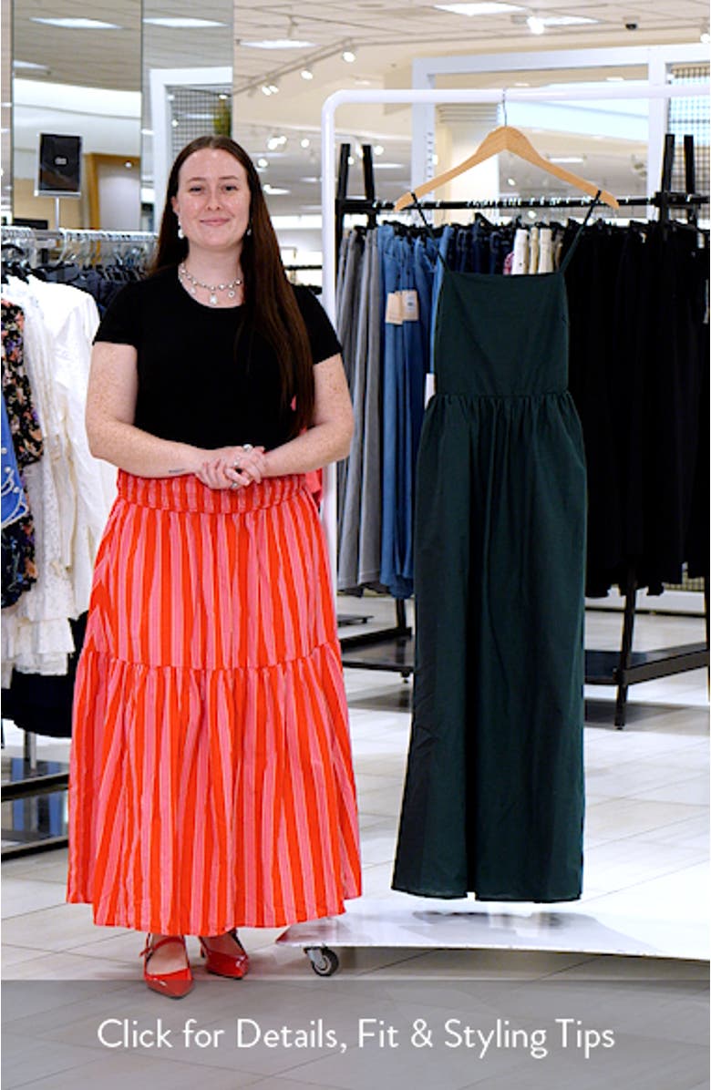 Savannah Tie Back Cotton & Linen Maxi Dress, sales video thumbnail