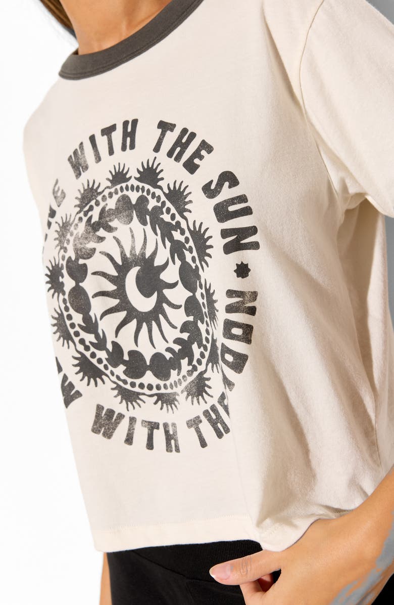 Spiritual Gangster Flow Melrose Ringer Cotton Graphic T-Shirt, Alternate, color, Vintage White