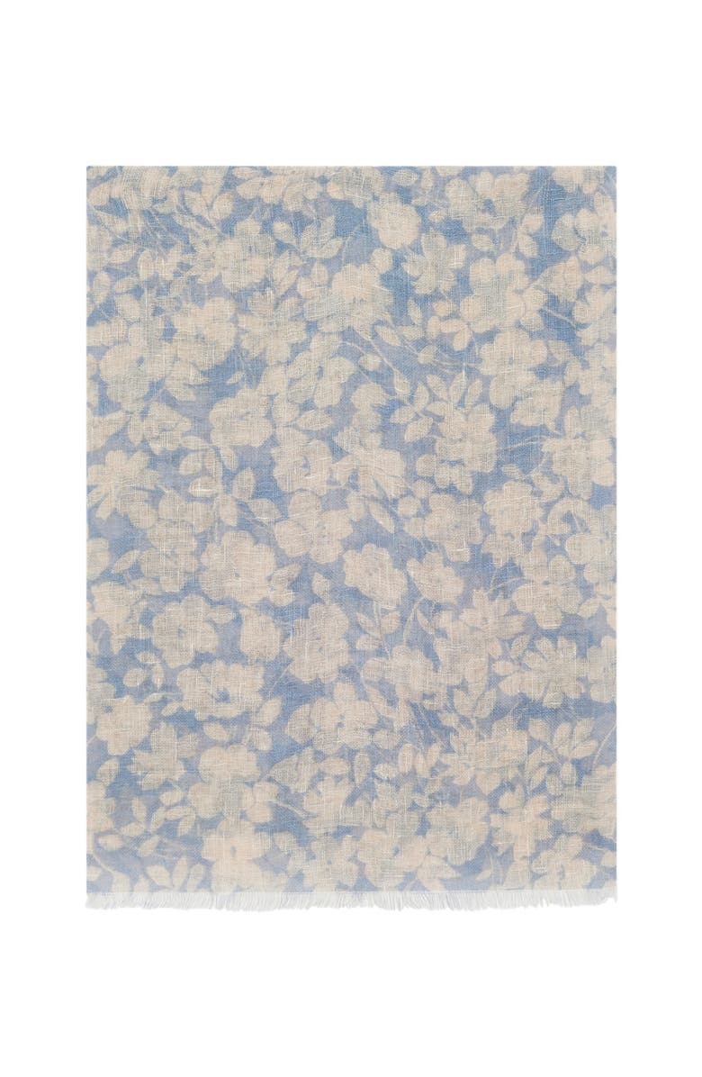 GERARD DAREL Dalia Floral Print Scarf, Main, color, Sky Blue