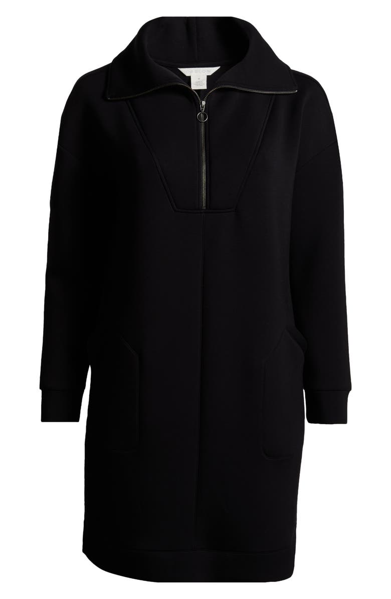 Caslon<sup>®</sup> Half Zip Long Sleeve Sweatshirt Dress, Alternate, color, 