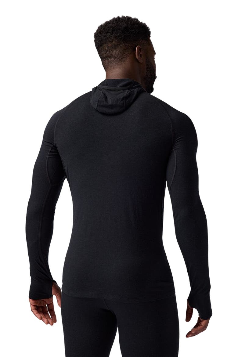 Cedars Rws Merino Lt-Wt Baselayer 1/2-Zip Scuba Top - Men's, Alternate, color, Black