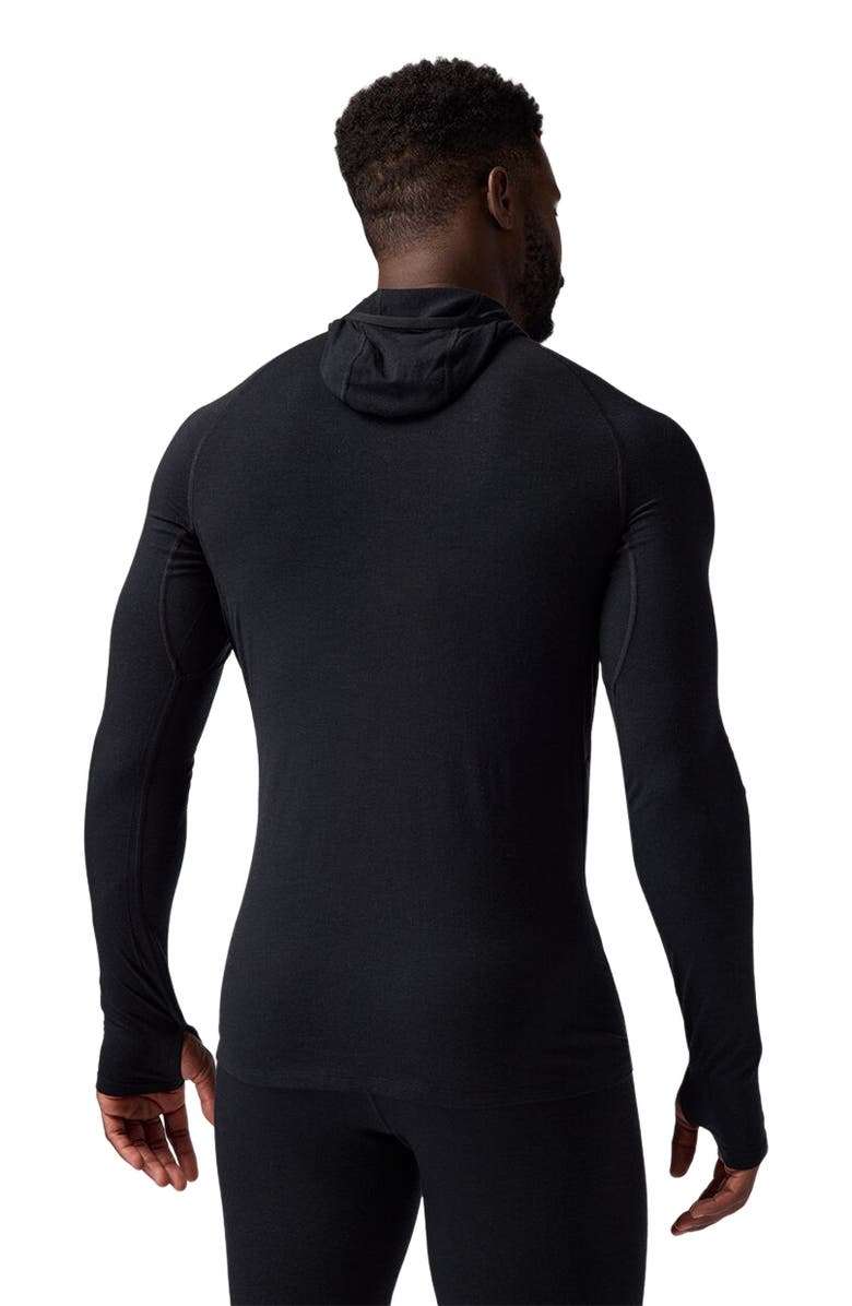 Backcountry Cedars Rws Merino Lt-Wt Baselayer 1/2-Zip Scuba Top - Men's, Alternate, color, Black