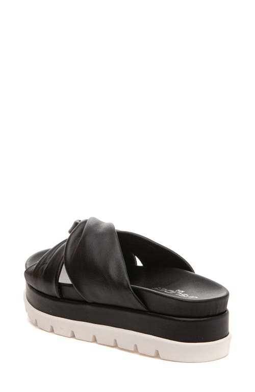 Jslides Bright Platform Slide Sandal In Black