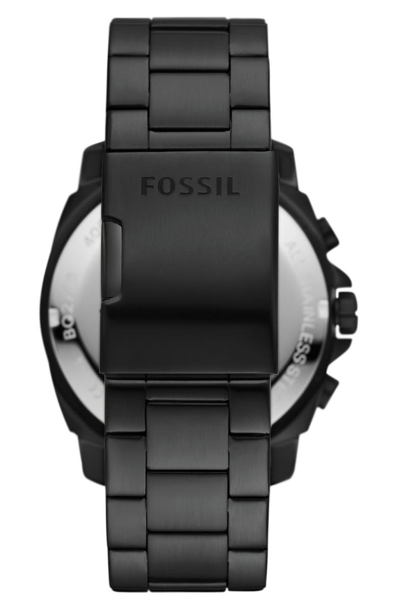 Fossil Privateer Chronograph Bracelet Watch, 48mm, Alternate, color, Black