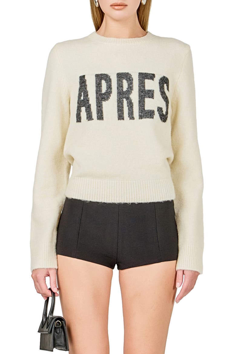 Aprés Crewneck Sweater, Main, color, IVORY