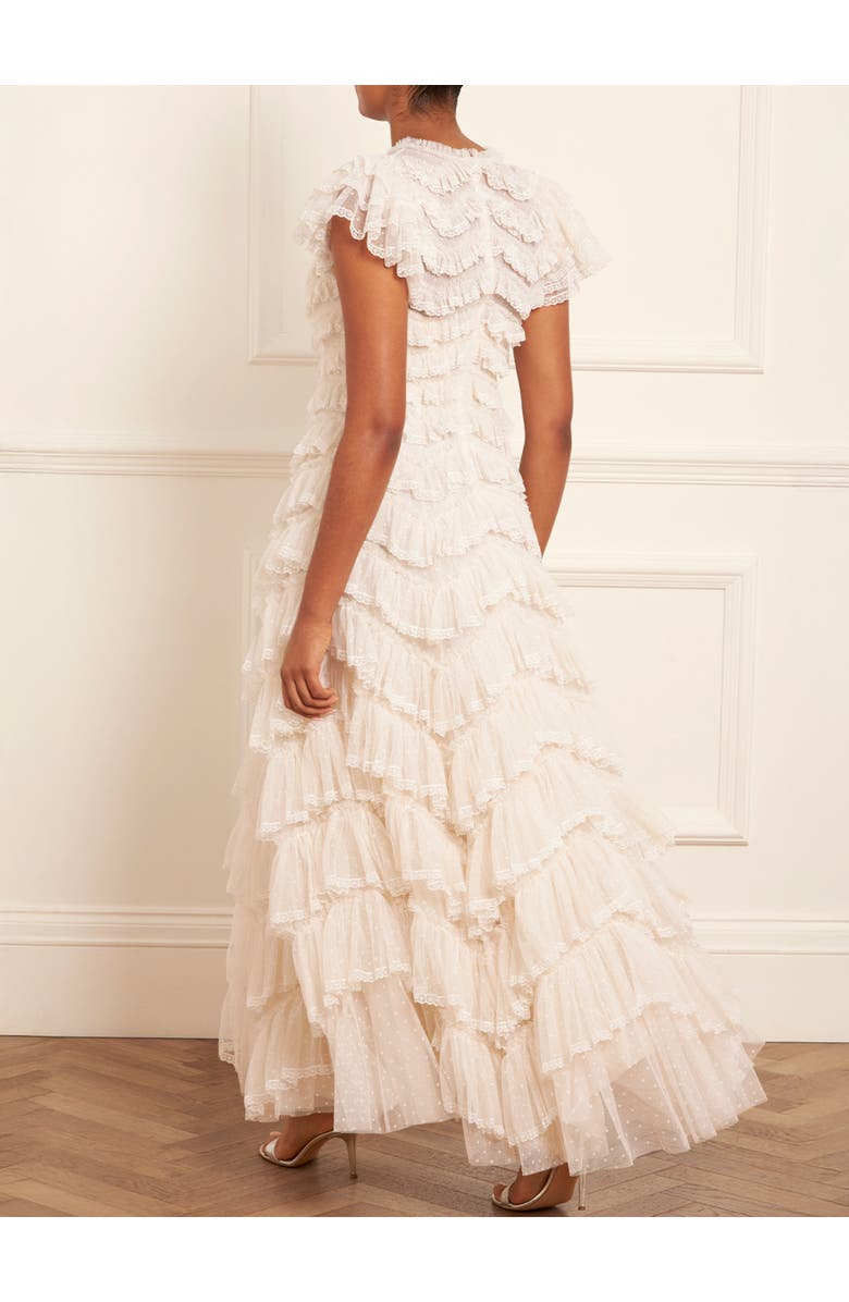 Needle & Thread Libby Lace Gown, Alternate, color, Cream