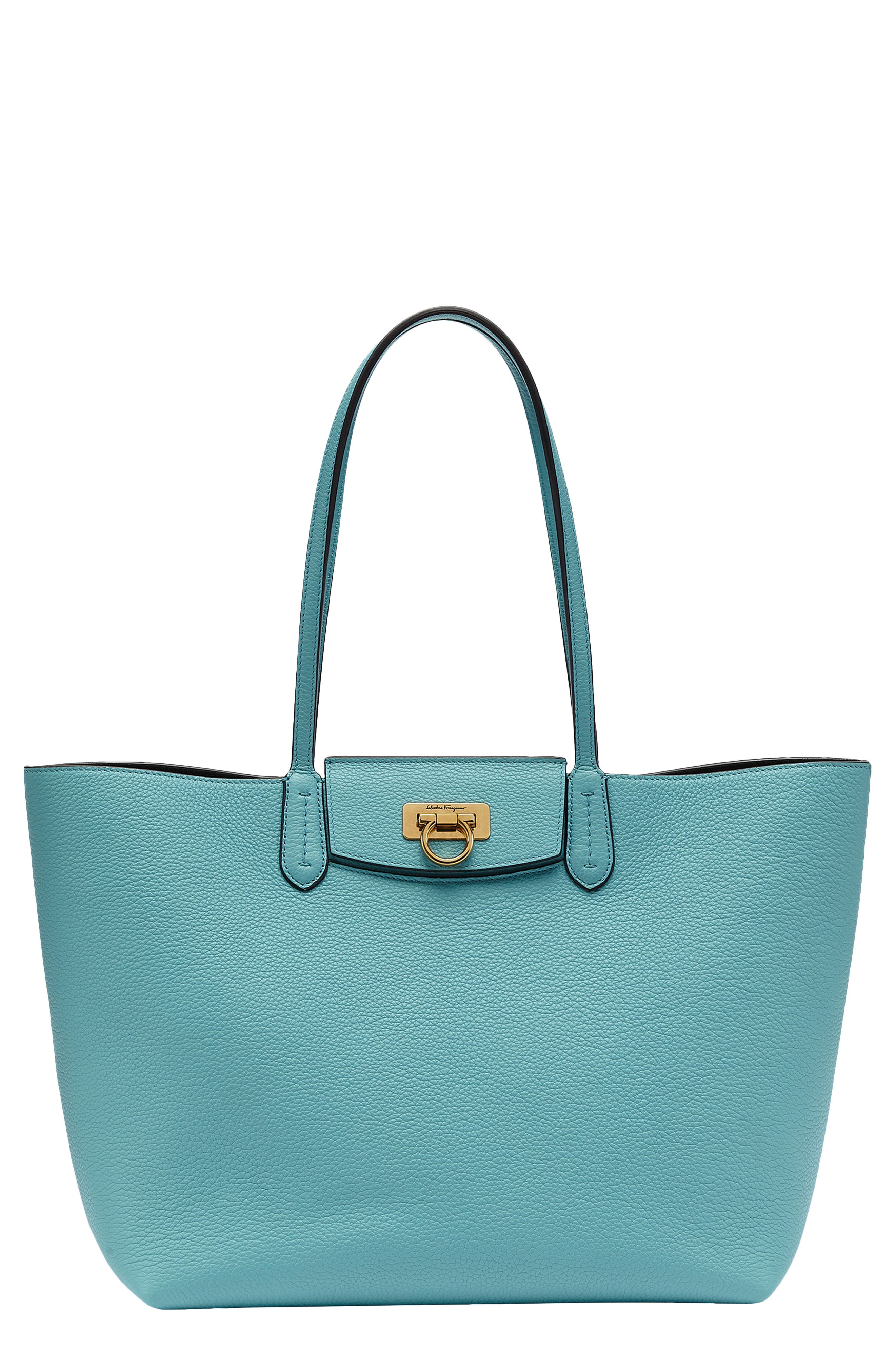 FERRAGAMO Salvatore Ferragamo Travel Leather Tote, Main, color, 