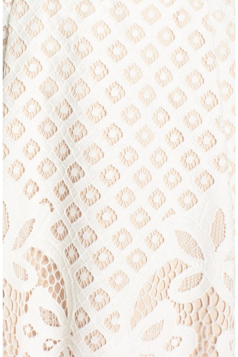 Bell Sleeve Lace Fit & Flare Dress, Alternate, color, IVORY