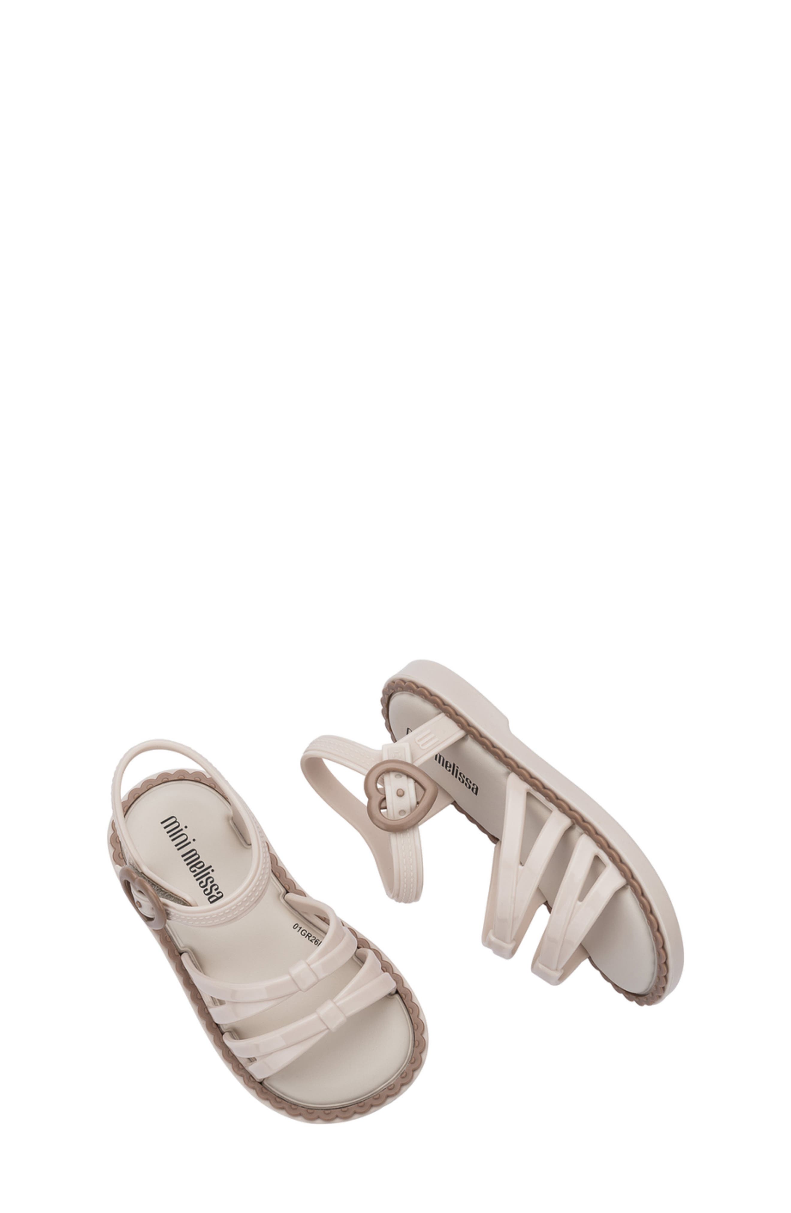 Kids' Aurora Sandal, Alternate, color, BEIGE/ BROWN