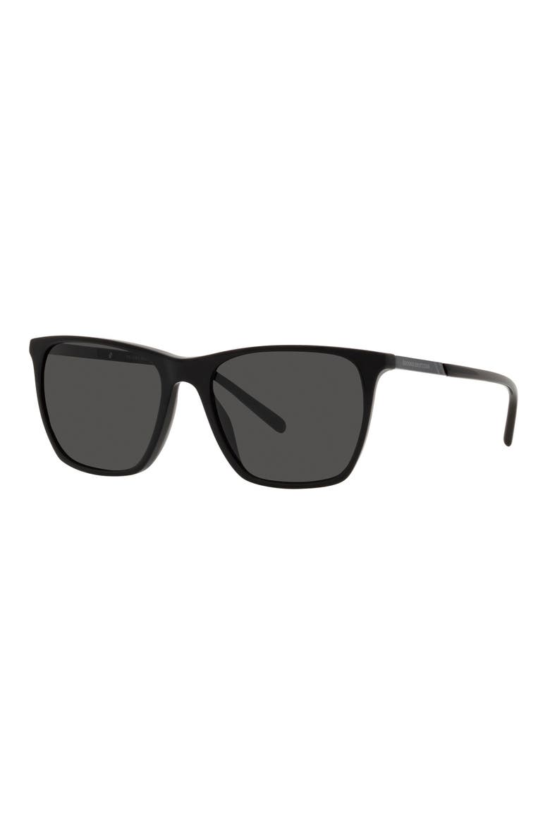 56mm Square Sunglasses, Alternate, color, BLACK/ GREY