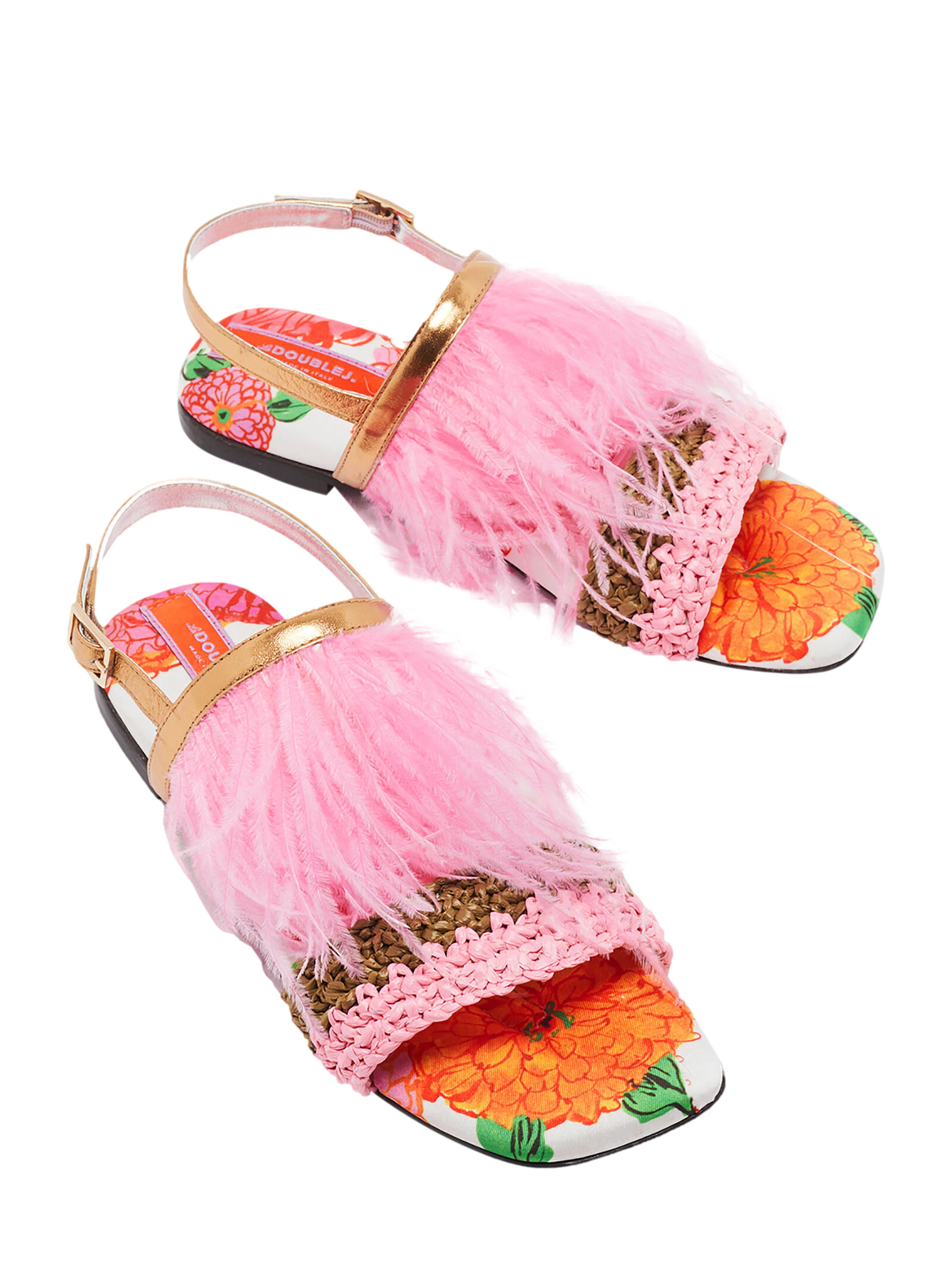 La DoubleJ Medal Sandal Gyn White, Alternate, color, Gyn White