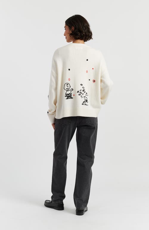 Chinti & Parker Wool Cashmere Peanuts Poker Cardigan In Multi