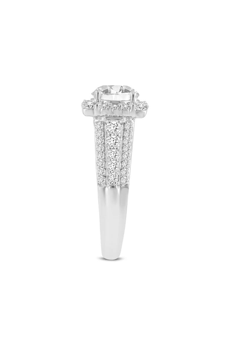 Sienna 14K White Gold Round Cut Lab Grown Diamond Halo Engagement Ring - 2.5 Ct, Alternate, color, 14K White Gold