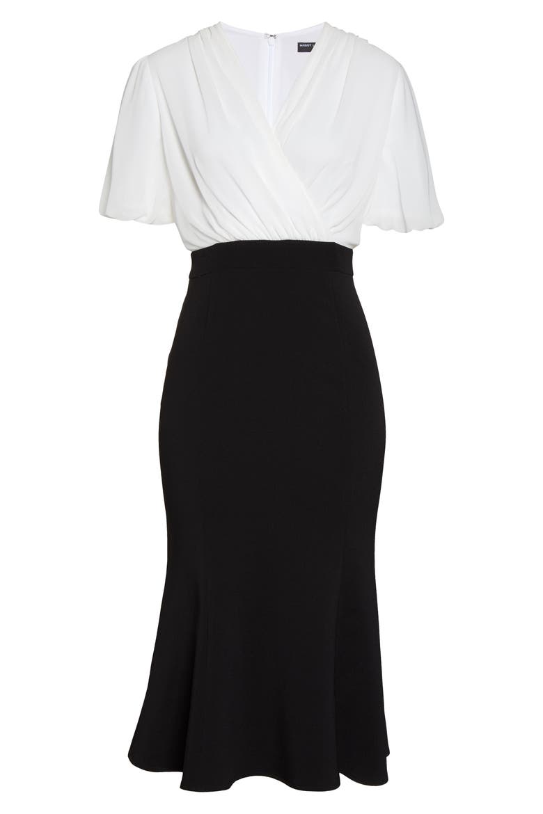 Faux Two-Piece Dress, Alternate, color, IVORY/ BLACK